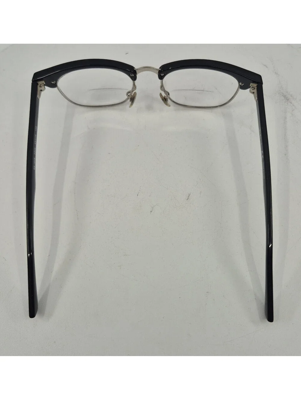 RAY BAN KIDS RB1548 3542 45/16/125 GLOSSY BLACK SILVER CLUBMASTER Eyeglass